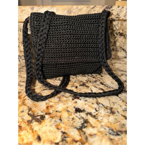 THE SAK Small Y2K Black Crochet Crossbody - Picture 2 of 10